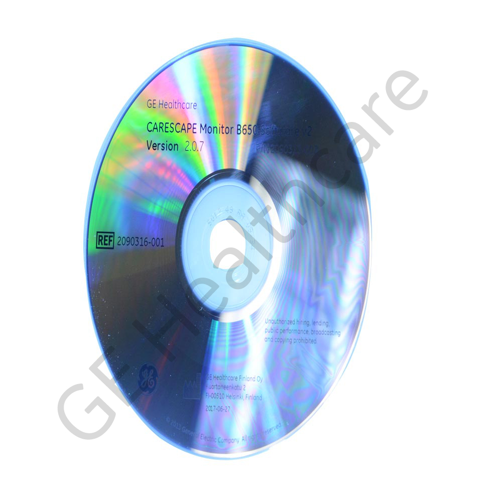 CARESCAPE B650 Software Disaster Recovery Kit v2.0.7