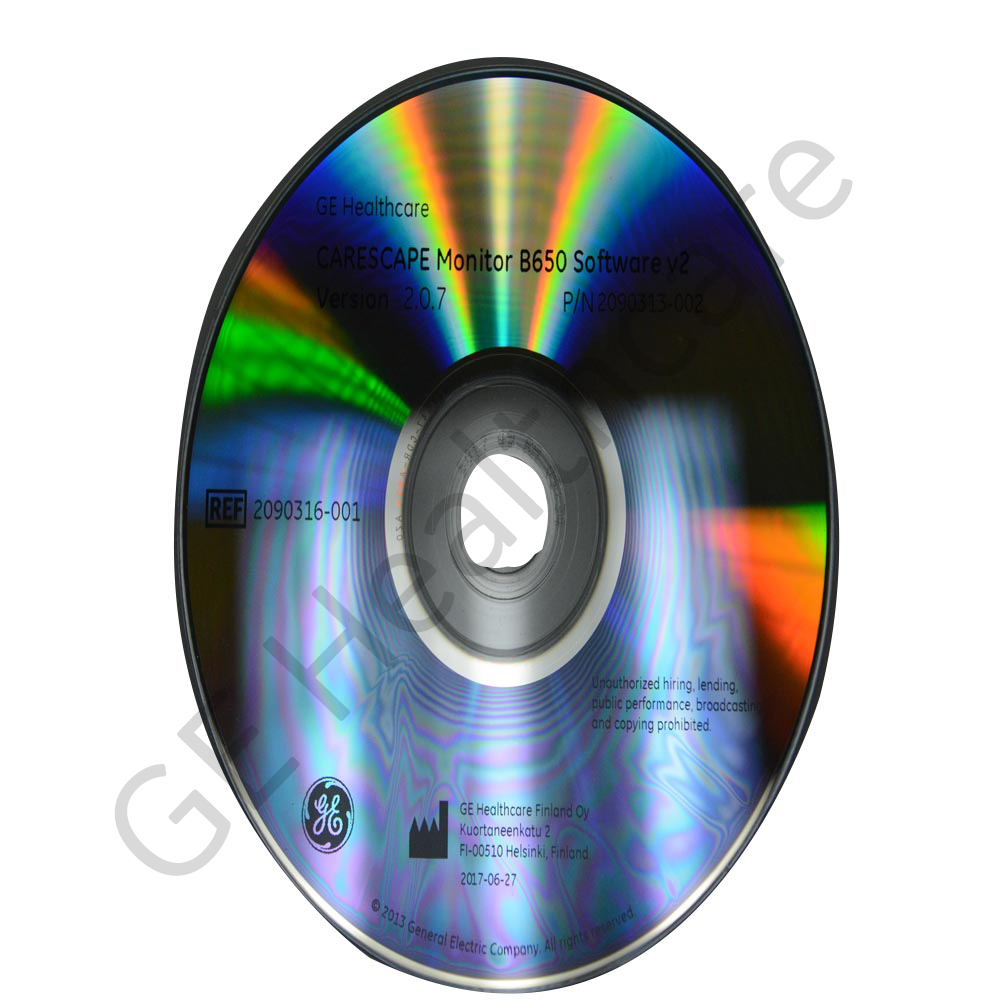 CARESCAPE B650 Software Disaster Recovery Kit v2.0.7