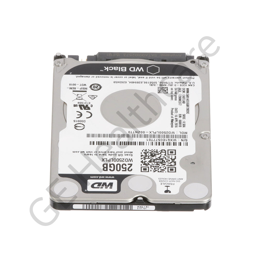 250GB 2.5" Hard Disk Drive (HDD) SATA Interface