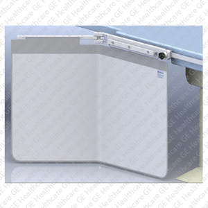 Kenex single pivot lower body shield, 100 cm wide x 70 cm high, includes 35 cm accessory rail